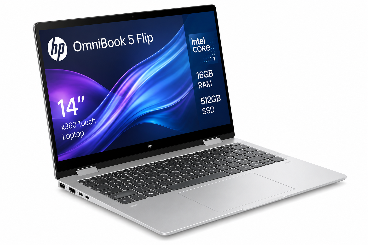 HP Omnibook 5 Flip 14 Intel Core 7 16GB RAM 512GB SSD x360 Touch Laptop